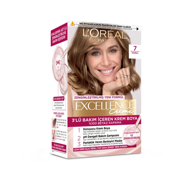 Excellence Creme Saç Boyası - 7 Kumral 192 Ml (7'li Paket) ürün görseli 1