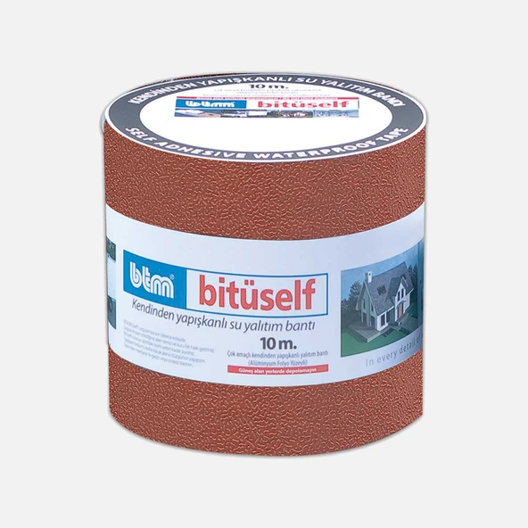 BTM Bitüself Star Folyolu Su ve Ses Yalıtım Bandı Kırmızı En 10 cm-10 Metre (5'li Paket) ürün görseli 1