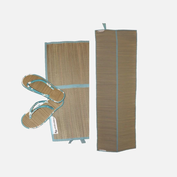 AndOutdoor Plaj Hasırı 60X180 cm Terlikli (5'li Paket) ürün görseli 1