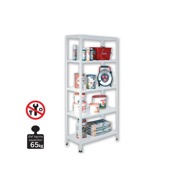 Regalux Metal 5 Katlı Raf 188x100x45cm ürün görseli 1