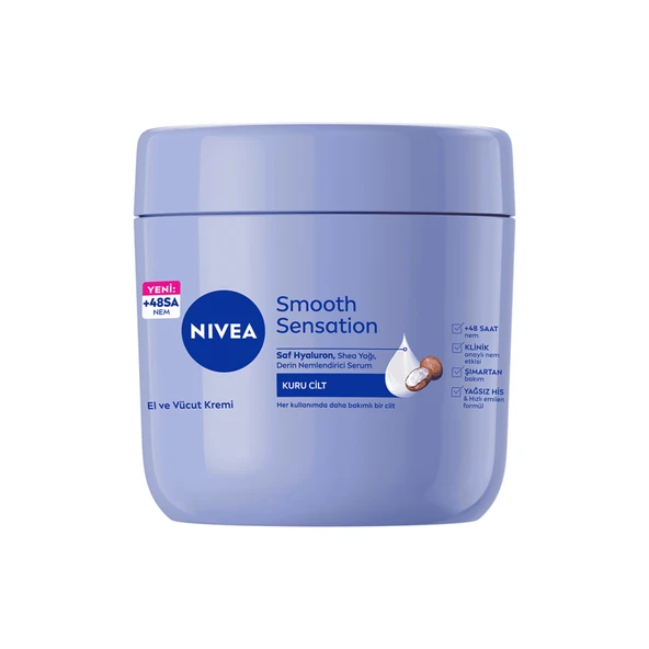 Nivea Smooth Sensation El & Vücut  Bakım Kremi 400 Ml (5'li Paket) ürün görseli 1
