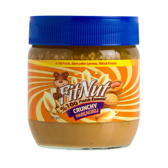 Fitnut %100 Fıstık Ezmesı (Parçacıklı-360gr) (8'li Paket) ürün görseli 1