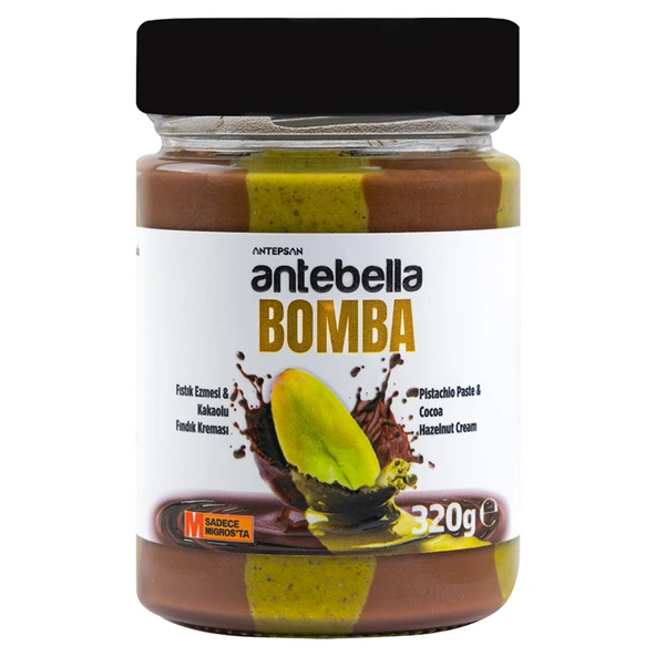 Antebella Bomba Fıstık Ezmesi & Kakaolu Fındık Kreması 320 G (5'li Paket) ürün görseli 1