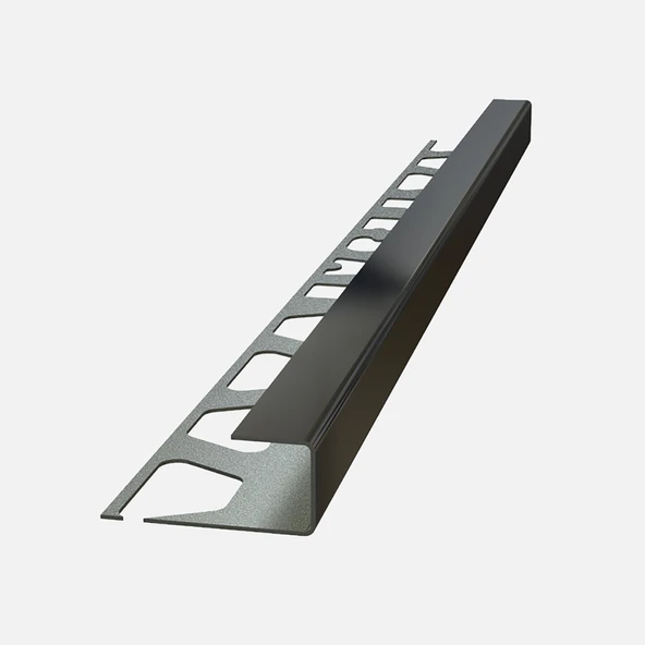 Tesay 10 mm Eko Kare Köşe Paslanmaz Fayans Çıtası Ayna Siyah (4'li Paket) ürün görseli 1