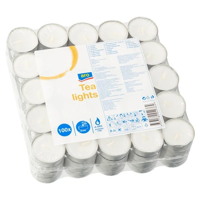aro Tealıght Mum 4 Saat 100Lü (8'li Paket) ürün görseli 1