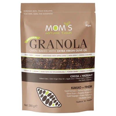 MOM'S NATURAL Granola 28 0g Kakao&Fındık (8'li Paket) ürün görseli 1