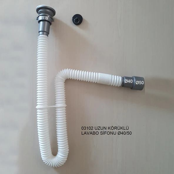 Adell Uzun Körük Gövdeli Lavabo Sifonu (7'li Paket) ürün görseli 1