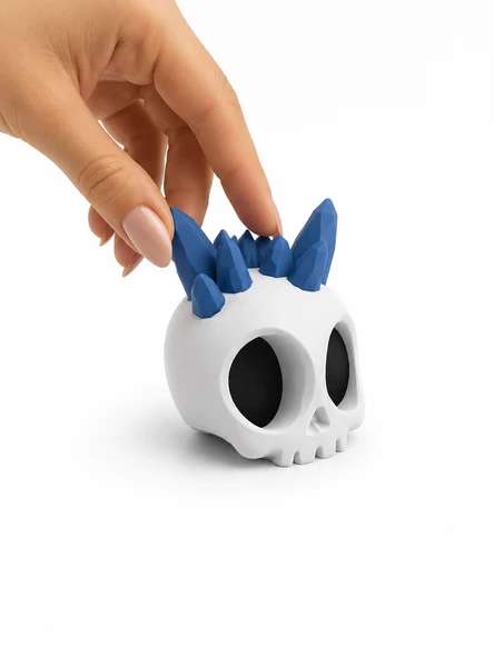 Halloween Kafatası Dekoratif Figür ? Masaüstü Süsü ? Sert Plastik Koleksiyonluk Dekoratif Obje ürün görseli 1