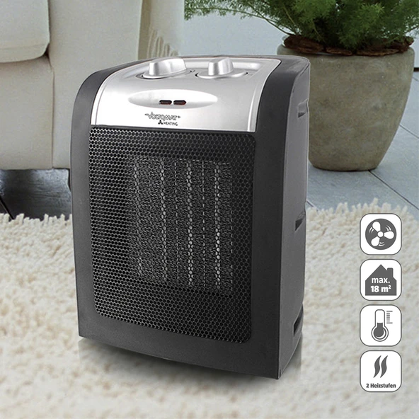 Voltomat 1800W Termostatlı Seramik Fanlı Isıtıcı ürün görseli 1