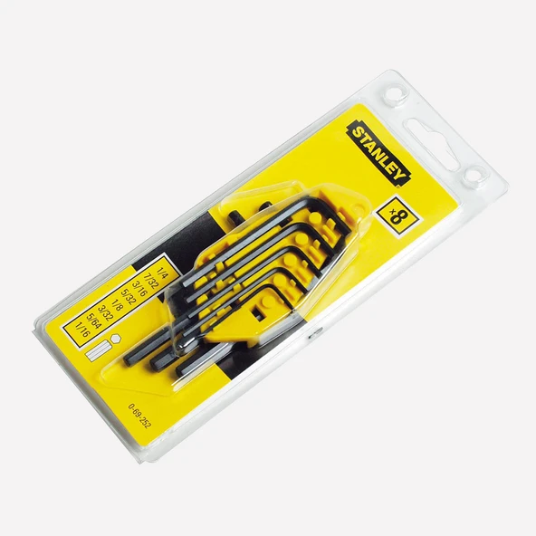 Stanley 0-69-252 8 Parça Allen Anahtar Takımı (6'li Paket) ürün görseli 1