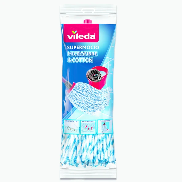 Vileda Super Mocio pamuk ve Mikrofiber Dokulu Paspas (6'li Paket) ürün görseli 1