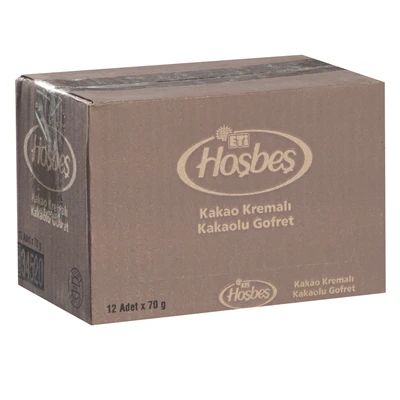 ETİ Hoşbeş Gofret 12 X 70 G Kakao (7'li Paket) ürün görseli 1