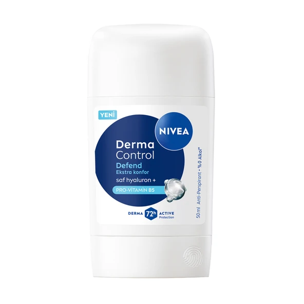 NIVEA Kadın Stick Deodorant Derma Control Defend Tahriş Karşıtı 50 Ml (5'li Paket) ürün görseli 1