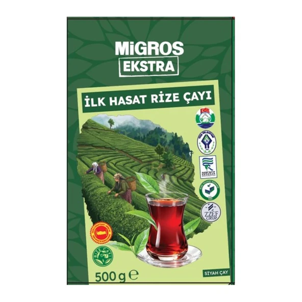 Migros Ekstra İlk Hasat Rize Çayı 500 G (8'li Paket) ürün görseli 1