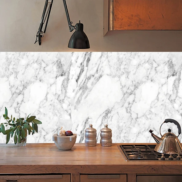 Tink Pvc Panel Beyaz Mermer Desenli 41 x 62 cm (5'li Paket) ürün görseli 1