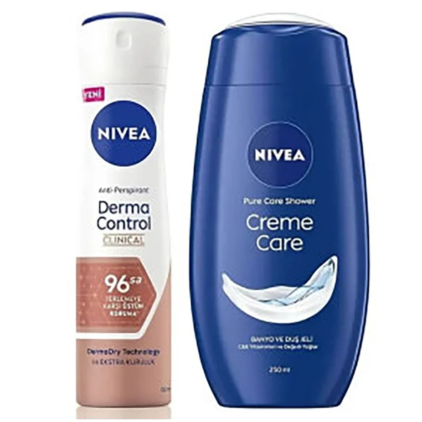 Nivea Derma Kadın Deodorant 150 Ml + Duş Jeli 250 Ml (7'li Paket) ürün görseli 1
