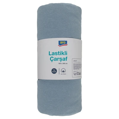 aro Lastikli Çarşaf Tek Kişilik 100*200Cm İndigo Mavi (7'li Paket) ürün görseli 1
