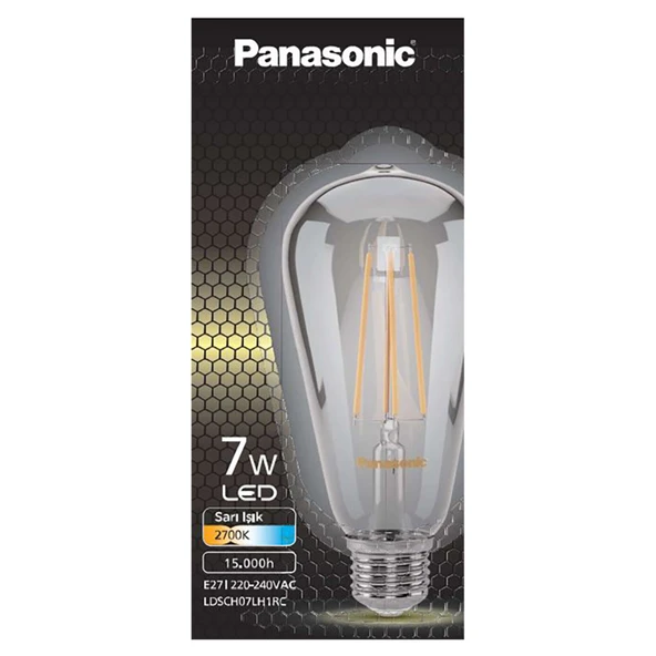 Panasonic E27 Led Fılaman ST64 Rustik Sarı Işık (8'li Paket) ürün görseli 1