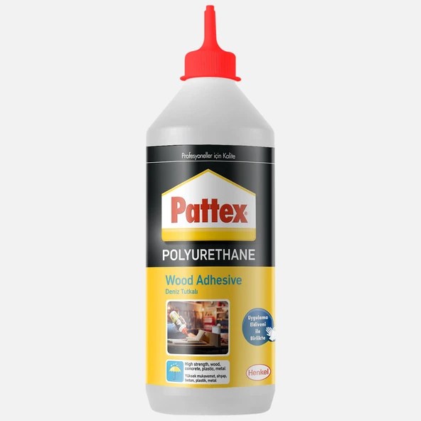 Pattex Polüretan Deniz / Ahşap Tutkalı 500 Gr / 410 Ml (5'li Paket) ürün görseli 1