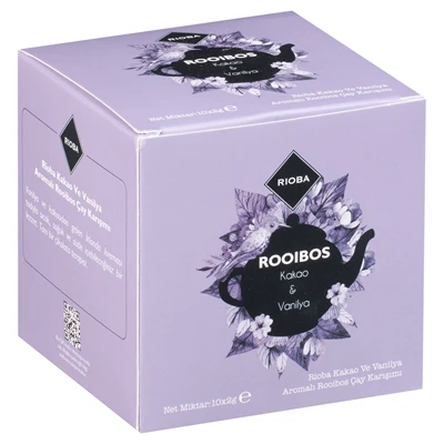 RIOBA Rooibos Poşet Çay 10 Lu 2 G Kakao&Vanilya (7'li Paket) ürün görseli 1