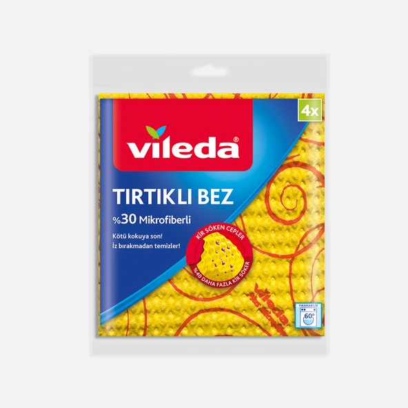 Vileda %30 Mikrofiberli Tırtıklı Bez 4'lü Paket (8'li Paket) ürün görseli 1