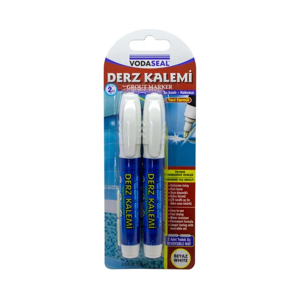 Derz Yenileme Kalemi Beyaz 2'li (8'li Paket) ürün görseli 1