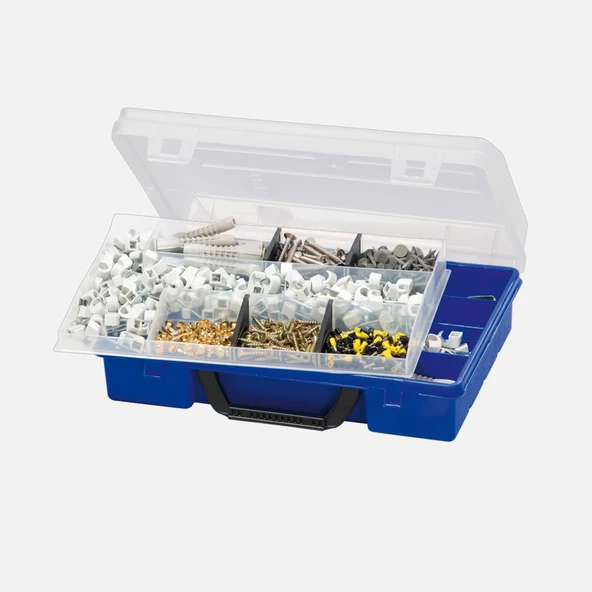 Wisent Organizer 3, 13/4 BöLümeneli, mavi (4'li Paket) ürün görseli 1