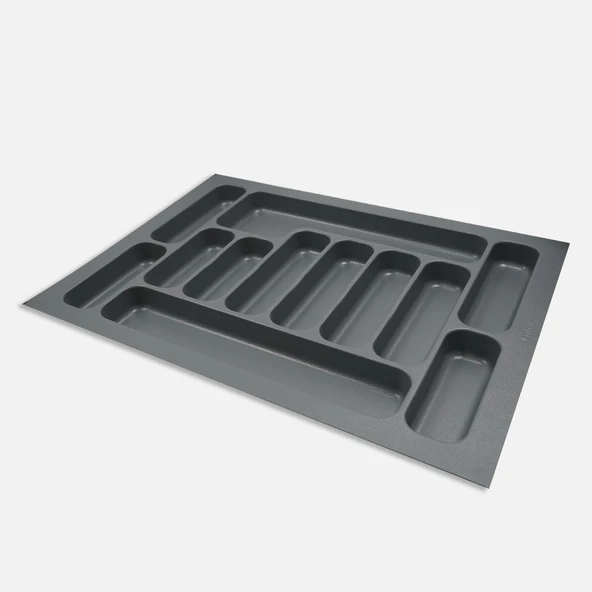 Kitchenox ABS Plastik 67x49 cm 12 Bölmeli Çekmece İçi Kaşıklık Gri (7'li Paket) ürün görseli 1