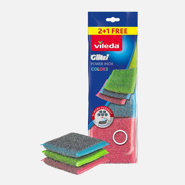 Vileda Glitzi Power Inox Ovma Süngeri (6'li Paket) ürün görseli 1