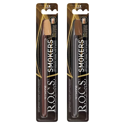 ROCS Smokers Leke Karşıtı Diş Fırçası Orta (6'li Paket) ürün görseli 1