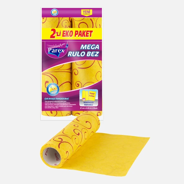 Parex Mega Rulo Temizlik Bezi 2'li Eko Paket (6'li Paket) ürün görseli 1