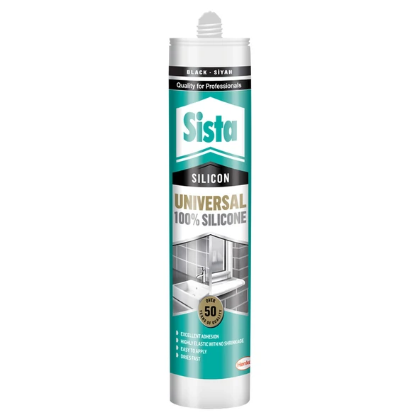 Sista Universal %100 Silikon Siyah 310 ml (4'li Paket) ürün görseli 1