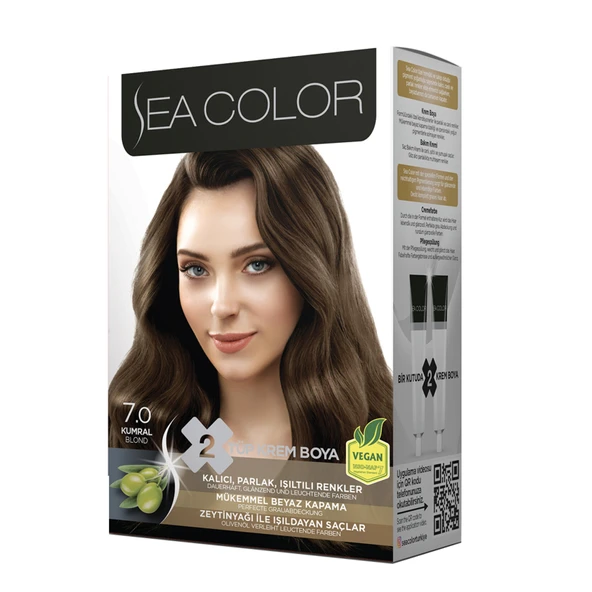 Sea Color Saç Boyası Seti Boya 7.0 Kumral 185 Ml (7'li Paket) ürün görseli 1