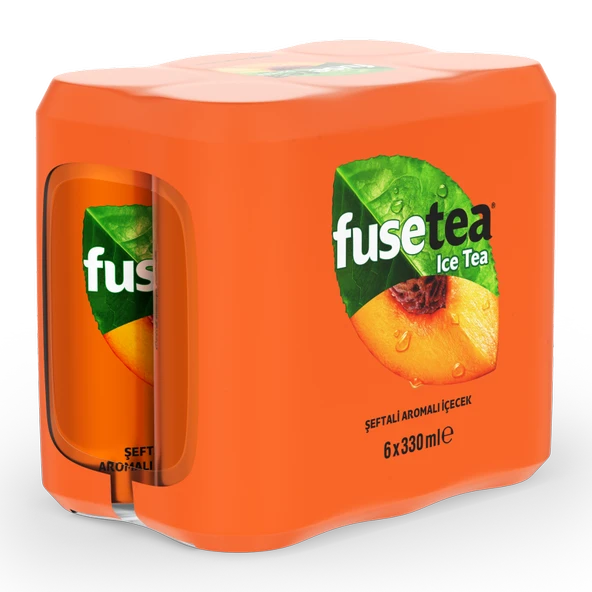 Fuse Tea Şeftali Aromalı Soğuk Çay Kutu 6x330 ML (7'li Paket) ürün görseli 1