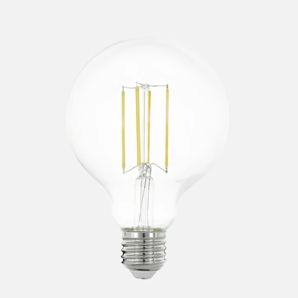 Eglo Şeffaf G95 8 W Klasik E27 Duy Led Ampul (3'li Paket) ürün görseli 1