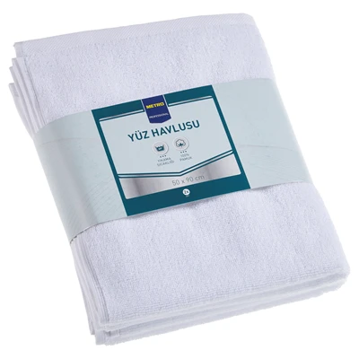 METRO PROFESSIONAL Yüz Havlusu 50*90Cm 2Li (5'li Paket) ürün görseli 1