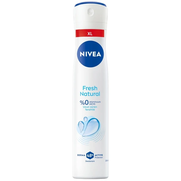 NIVEA Kadın Sprey Deodorant Fresh Natural 200 Ml (5'li Paket) ürün görseli 1