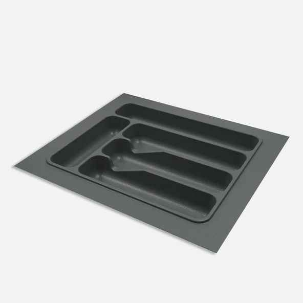 Kitchenox ABS Plastik 42x49 cm 5 Bölmeli Çekmece İçi Kaşıklık Gri (6'li Paket) ürün görseli 1