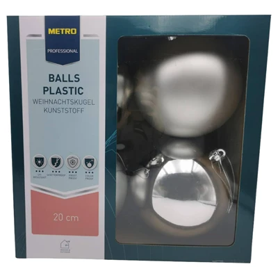 METRO PROFESSIONAL Parlak Mat Top 4Lü Gümüş ürün görseli 1