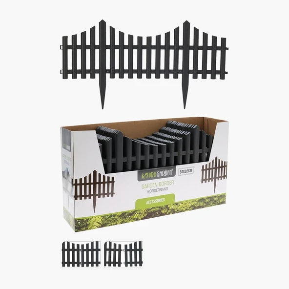 ProGarden Çit 60x32 cm Koyu Gri (8'li Paket) ürün görseli 1