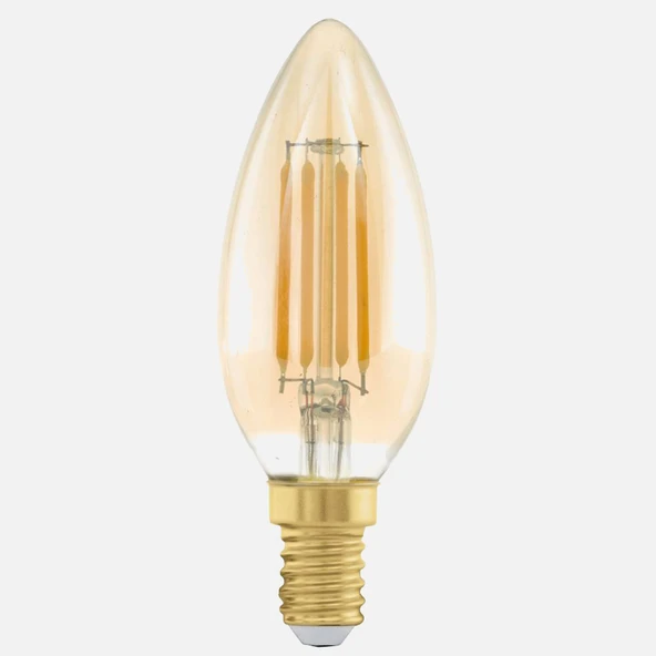 Led Mum Ampul E-14 C37 4W Amber 2200K (4'li Paket) ürün görseli 1