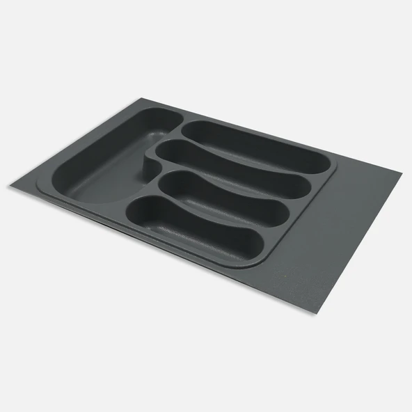 Kitchenox ABS Plastik 33x49 cm 5 Bölmeli Çekmece İçi Kaşıklık Gri (7'li Paket) ürün görseli 1