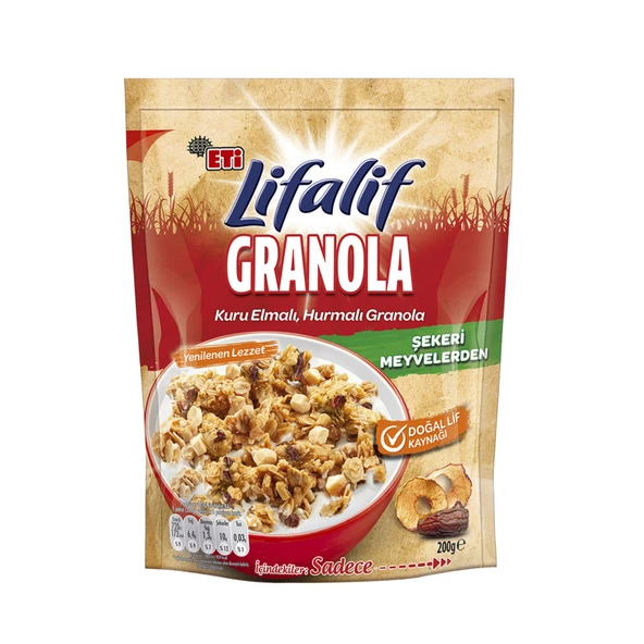 Eti Lifalif Elmalı Hurmalı Granola 200G (8'li Paket) ürün görseli 1