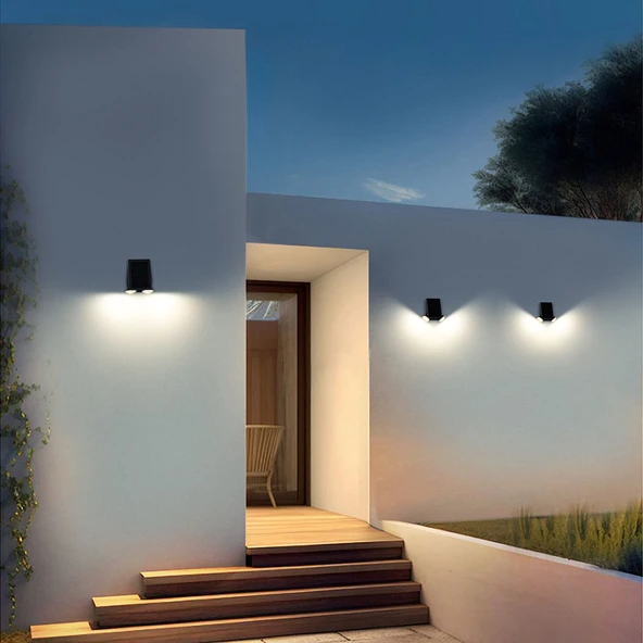 Solar 2'Li Led Aplik Siyah ürün görseli 1