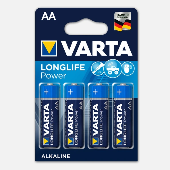 Varta Longlife Power  4 AA Alkalin Pil (6'li Paket) ürün görseli 1