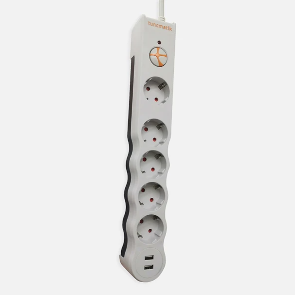 Tunçmatik Powersurge 5'li Usb'li Priz ürün görseli 1