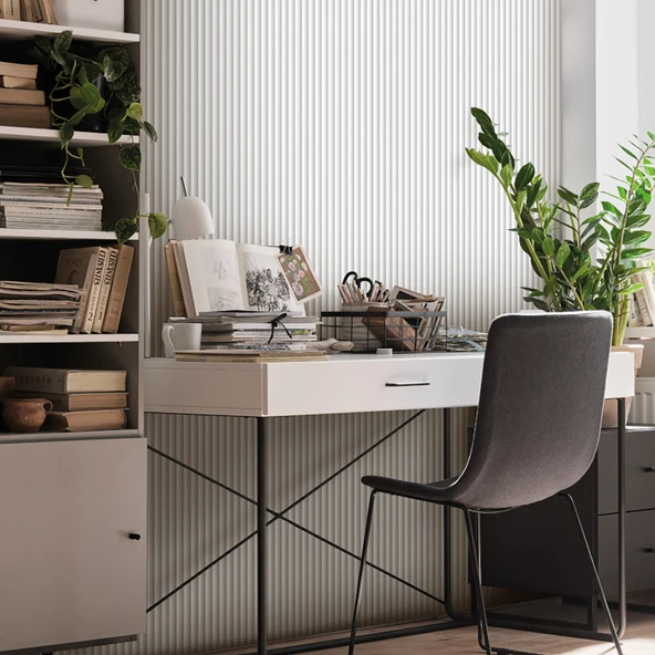 Vilo Linerio XS-Line Wave Beyaz Dekoratif Duvar Paneli ürün görseli 1