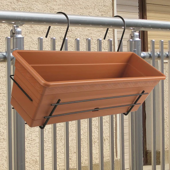 Üçsan Sardunya Ferforjeli Balkon Saksısı 40cm (2'li Paket) ürün görseli 1