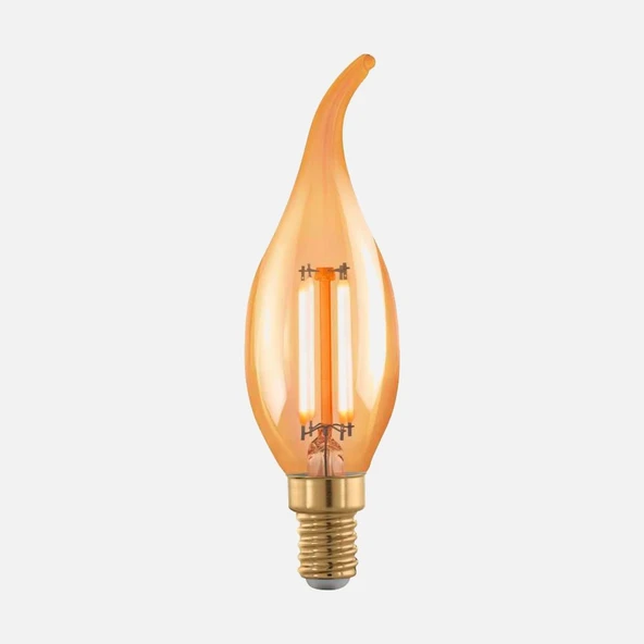 Led Mum Kıvrık  4W Amber 1700K Ampul (5'li Paket) ürün görseli 1