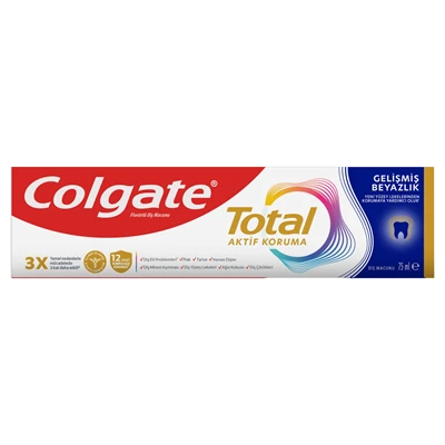 Colgate Total Diş Macunu 75 Ml Gelişmiş Beyazlık (7'li Paket) ürün görseli 1